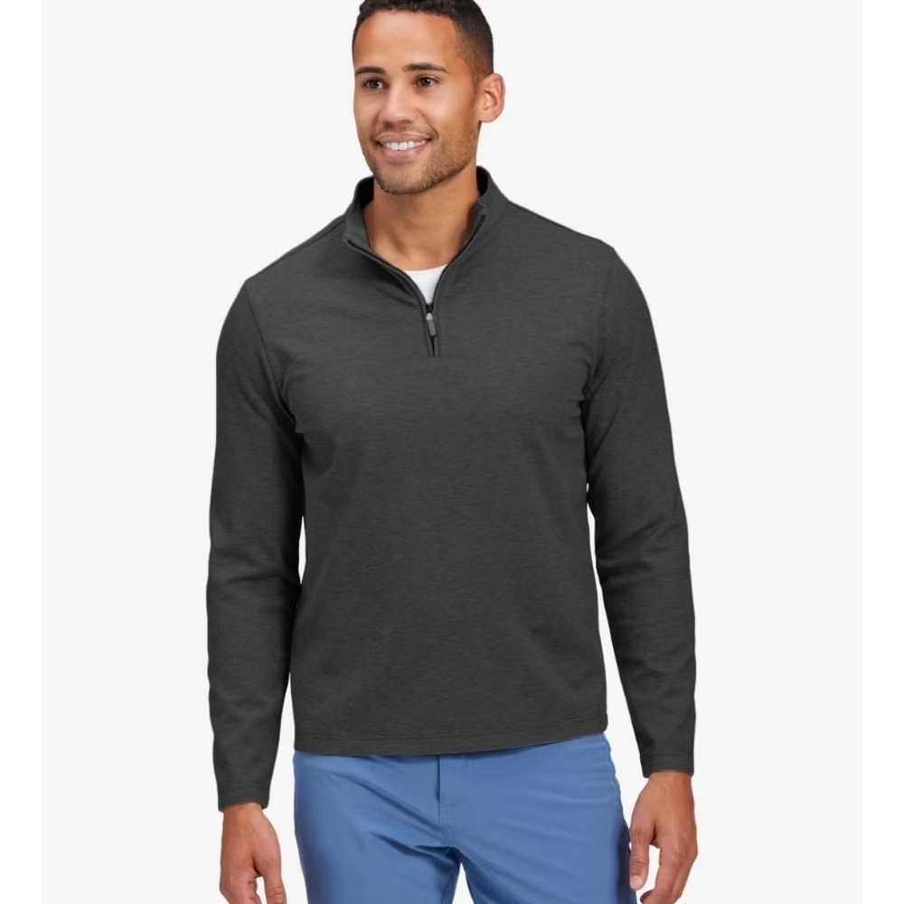 Mizzen+Main Dark Gray Quarter-Zip Pullover Medium (5893)